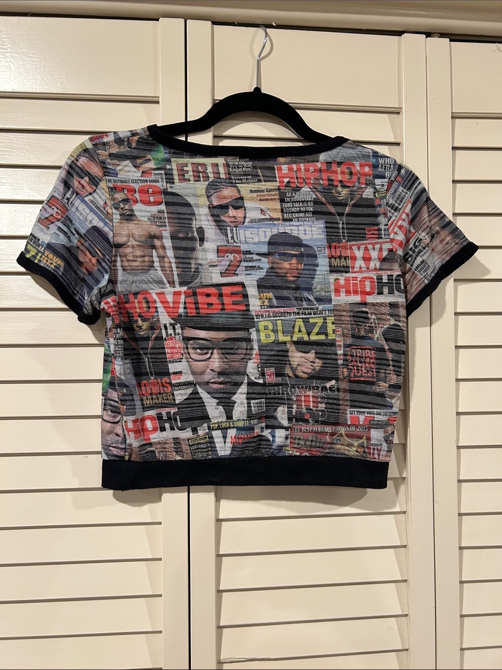 Blush Magazine Collage Crop Top Streetwear - Size M - Picture 3 of 5